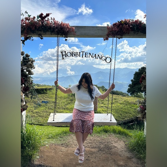 Lark + Grey skirt (brown with flowers) - Picture 3 of 4